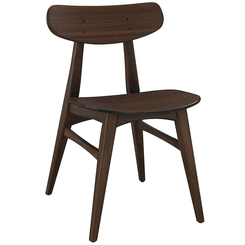 Amber Bamboo Dining Chair, Mid-Century Style, Set of 2
