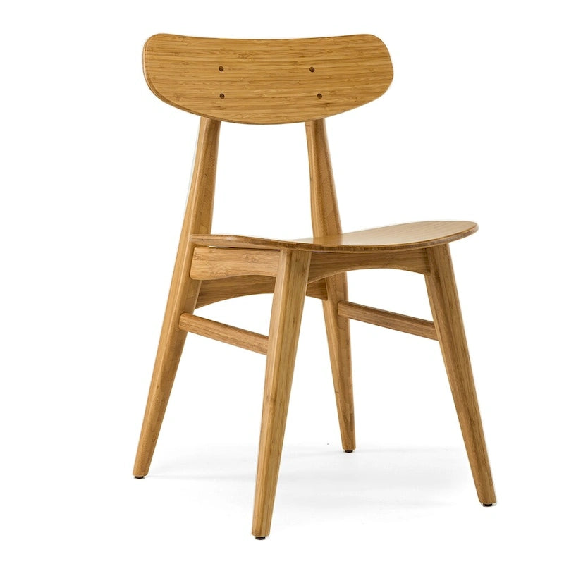 Amber Bamboo Dining Chair, Mid-Century Style, Set of 2