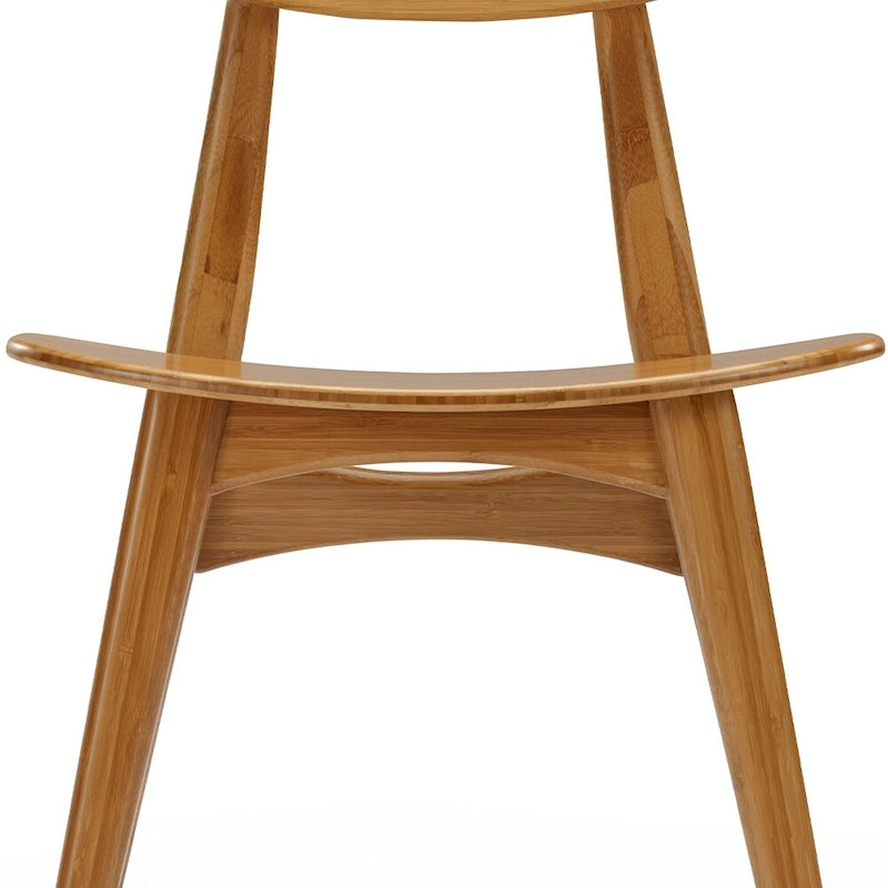 Amber Bamboo Dining Chair, Mid-Century Style, Set of 2