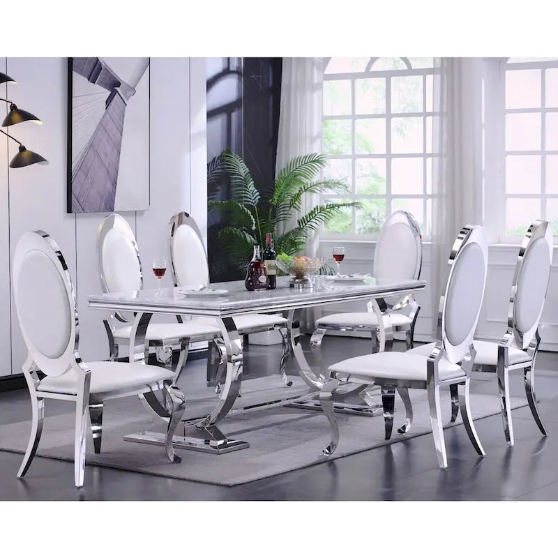 White Mid-Century Modern Dining Chair, Short Seat, Set of 2