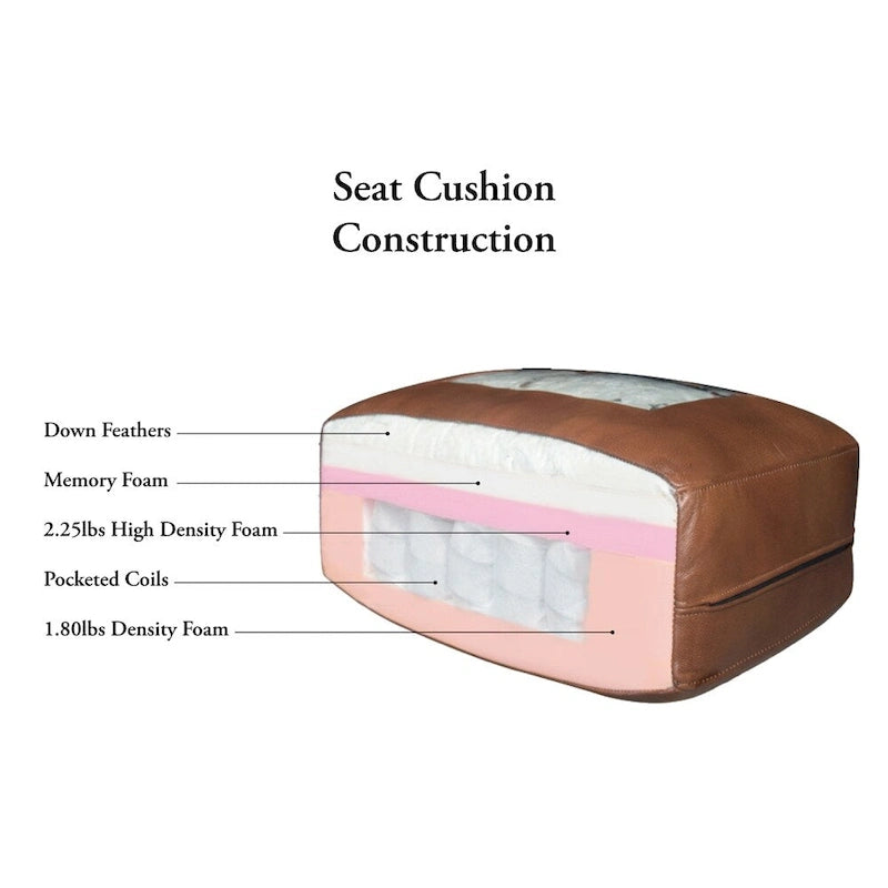 Taupe Top-Grain Leather Accent Chair – 1-Seat
