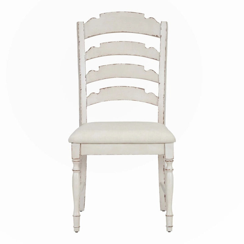 Neutral/Warm Cream Vintage Upholstered Dining Chair, Serrated Back, Set of 4