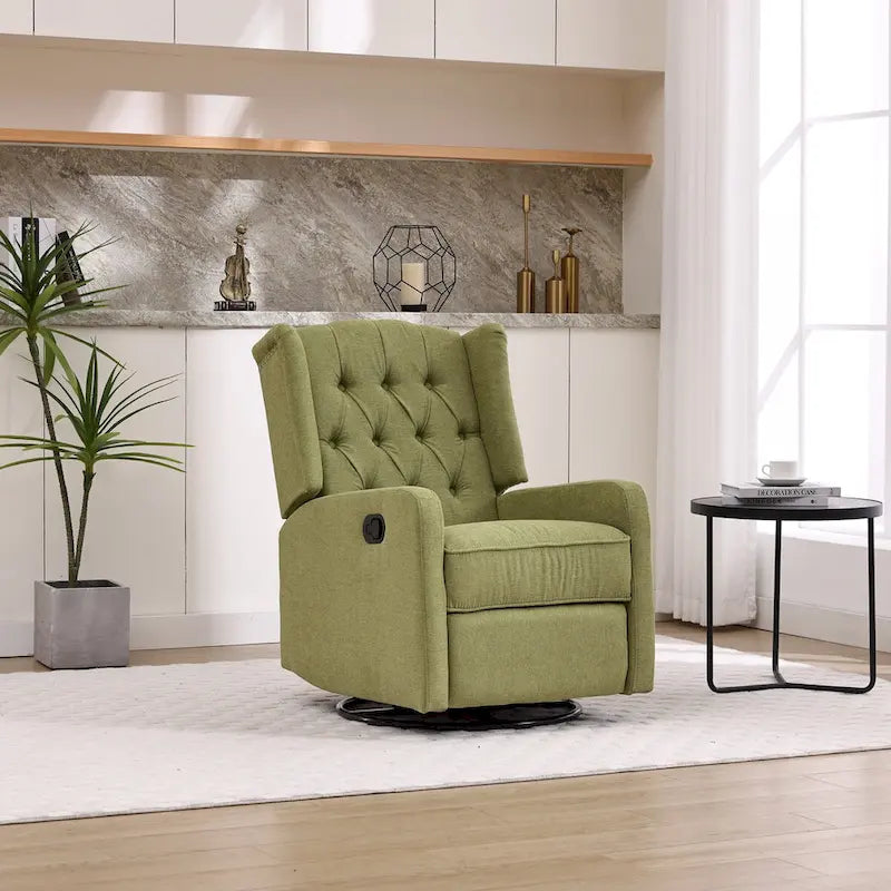 Brown / Green / Beige / White / Grey Single-Seat Swivel Rocking Recliner Chair