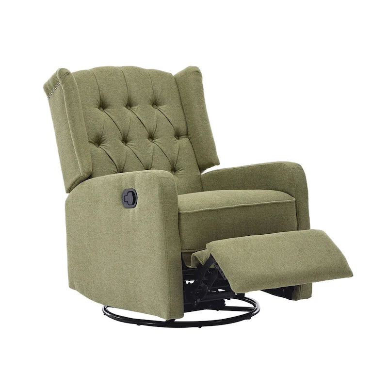Brown / Green / Beige / White / Grey Single-Seat Swivel Rocking Recliner Chair