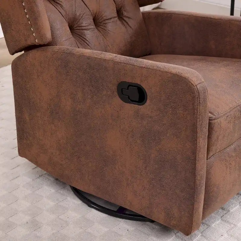 Brown / Green / Beige / White / Grey Single-Seat Swivel Rocking Recliner Chair