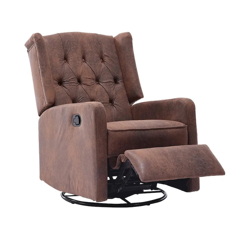Brown / Green / Beige / White / Grey Single-Seat Swivel Rocking Recliner Chair