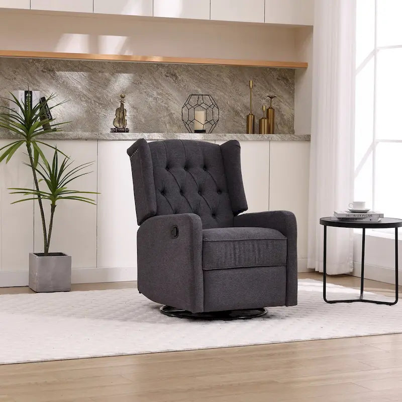 Brown / Green / Beige / White / Grey Single-Seat Swivel Rocking Recliner Chair