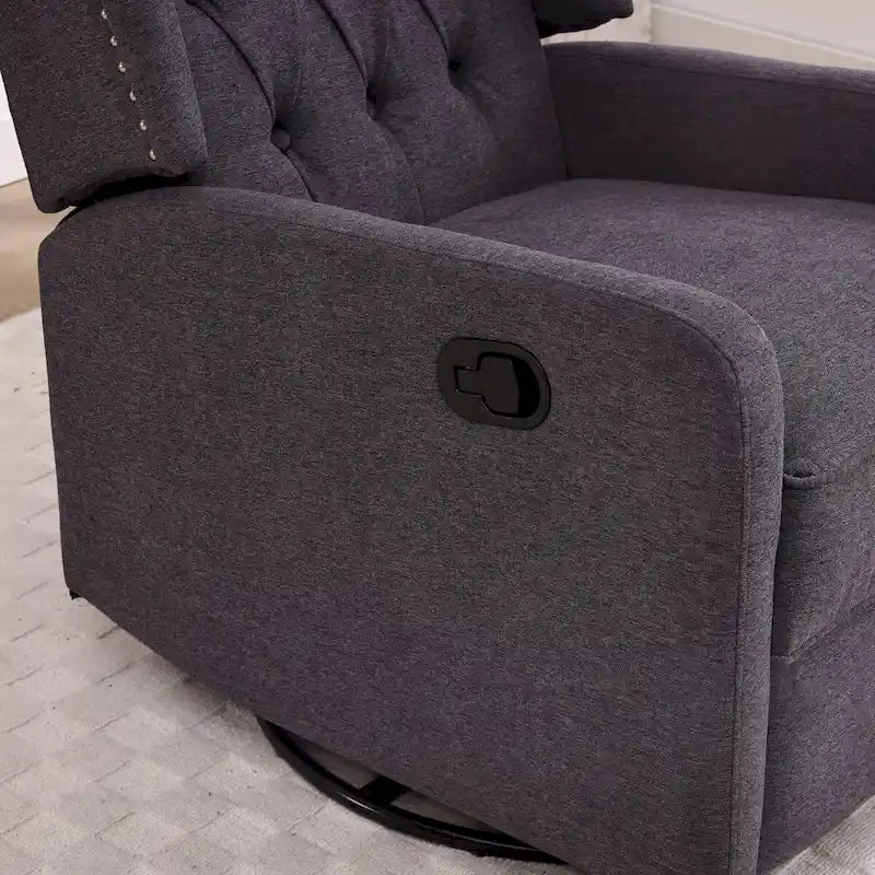 Brown / Green / Beige / White / Grey Single-Seat Swivel Rocking Recliner Chair