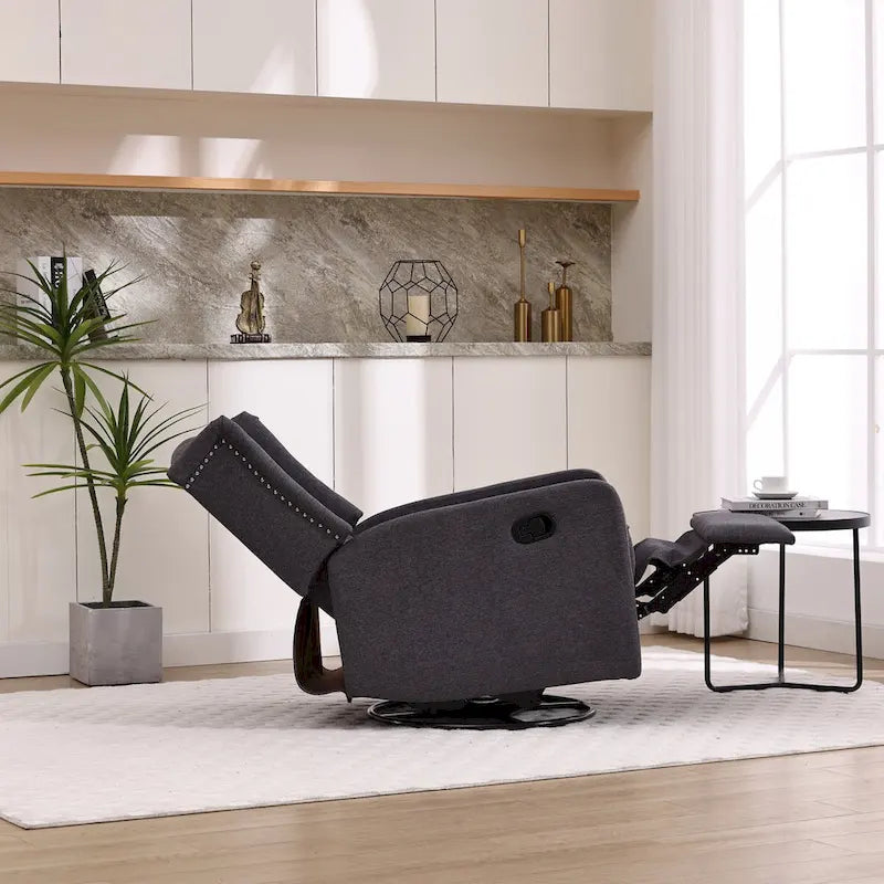 Brown / Green / Beige / White / Grey Single-Seat Swivel Rocking Recliner Chair