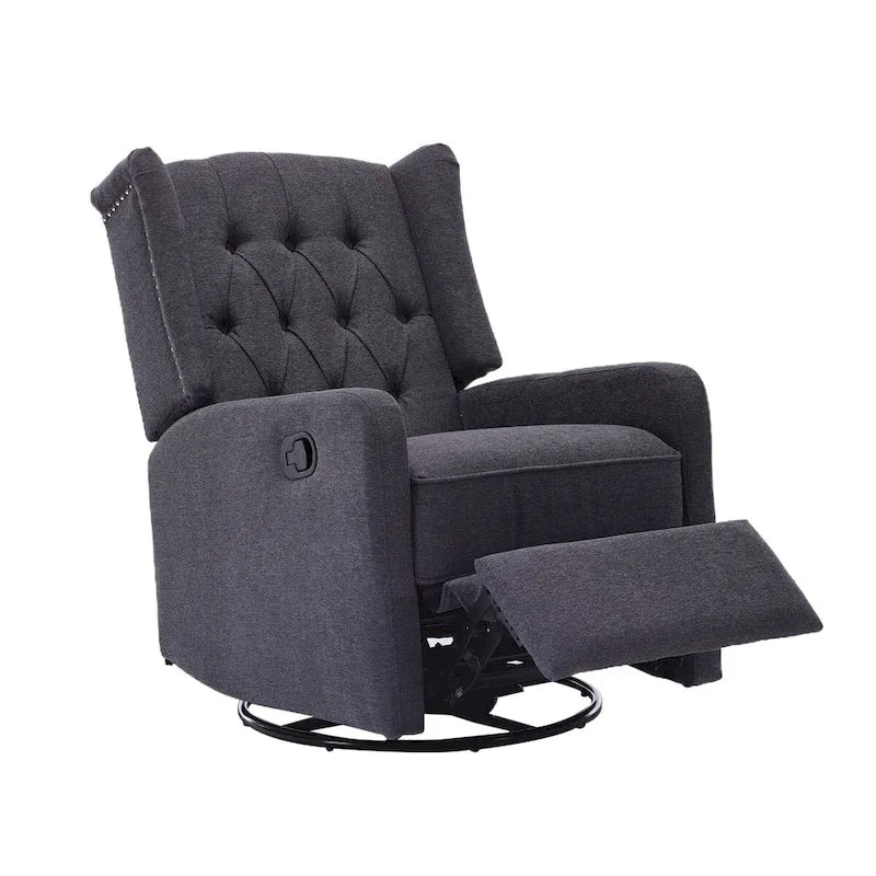 Brown / Green / Beige / White / Grey Single-Seat Swivel Rocking Recliner Chair