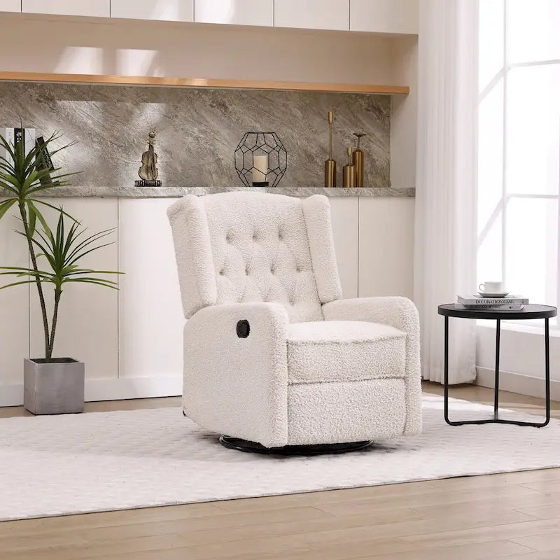 Brown / Green / Beige / White / Grey Single-Seat Swivel Rocking Recliner Chair