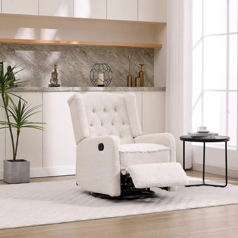 Brown / Green / Beige / White / Grey Single-Seat Swivel Rocking Recliner Chair
