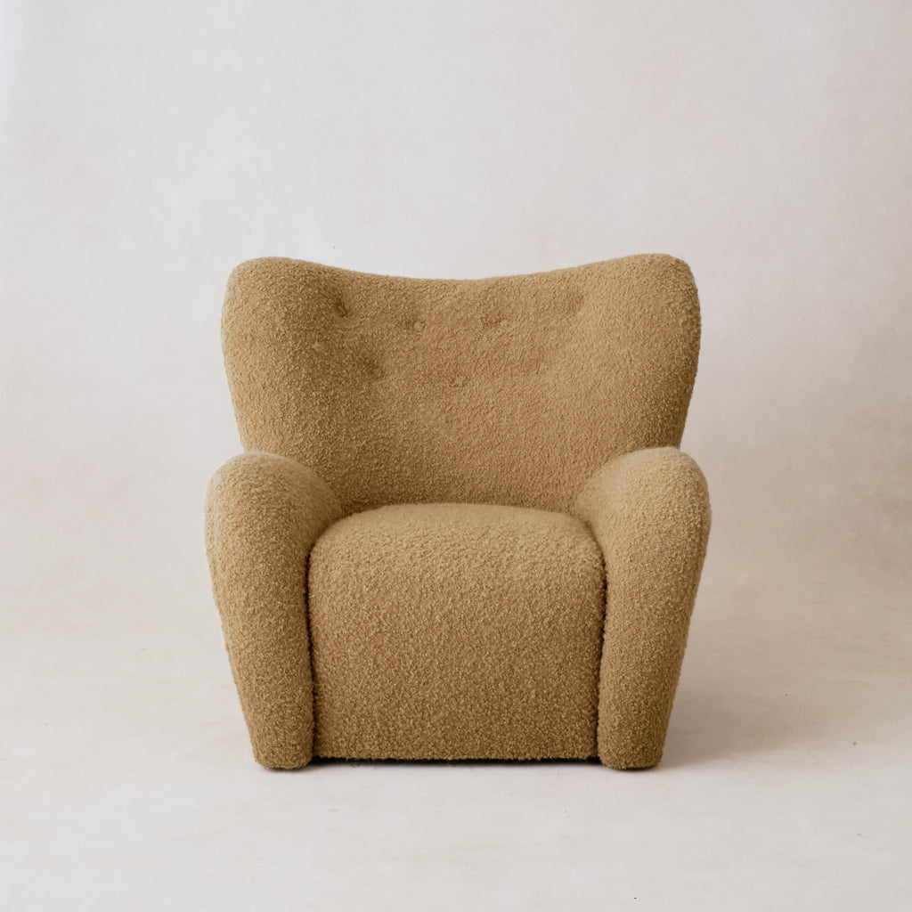 Fauteuil Papa Teddy - Bouclé Camel