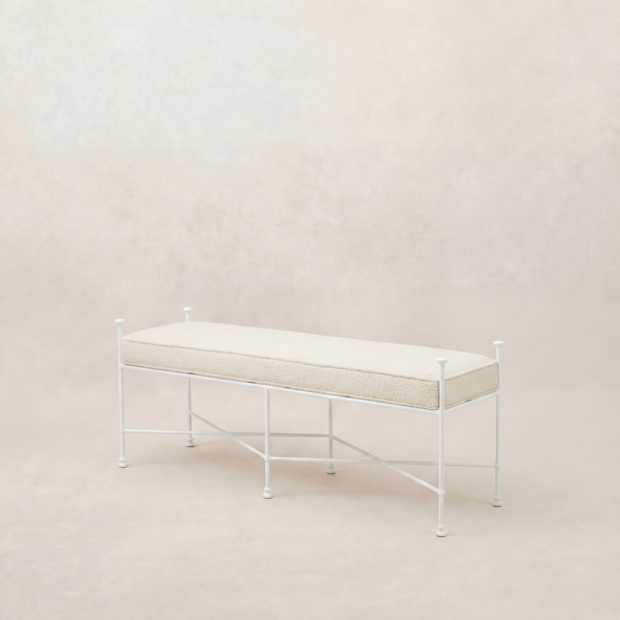 Banc d'extérieur Provence 48 - Structure blanche