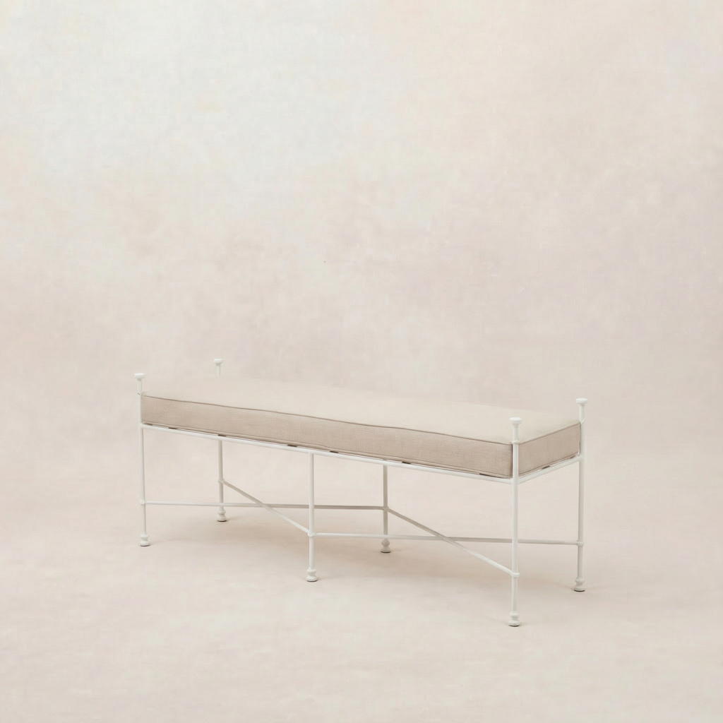 Banc d'extérieur Provence 48 - Structure blanche