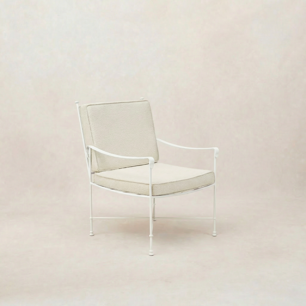 Chaise de salle à manger/salon de jardin Provence - Cadre blanc