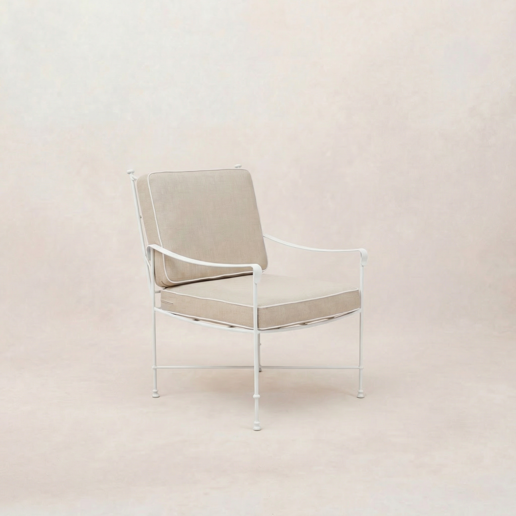 Chaise de salle à manger/salon de jardin Provence - Cadre blanc