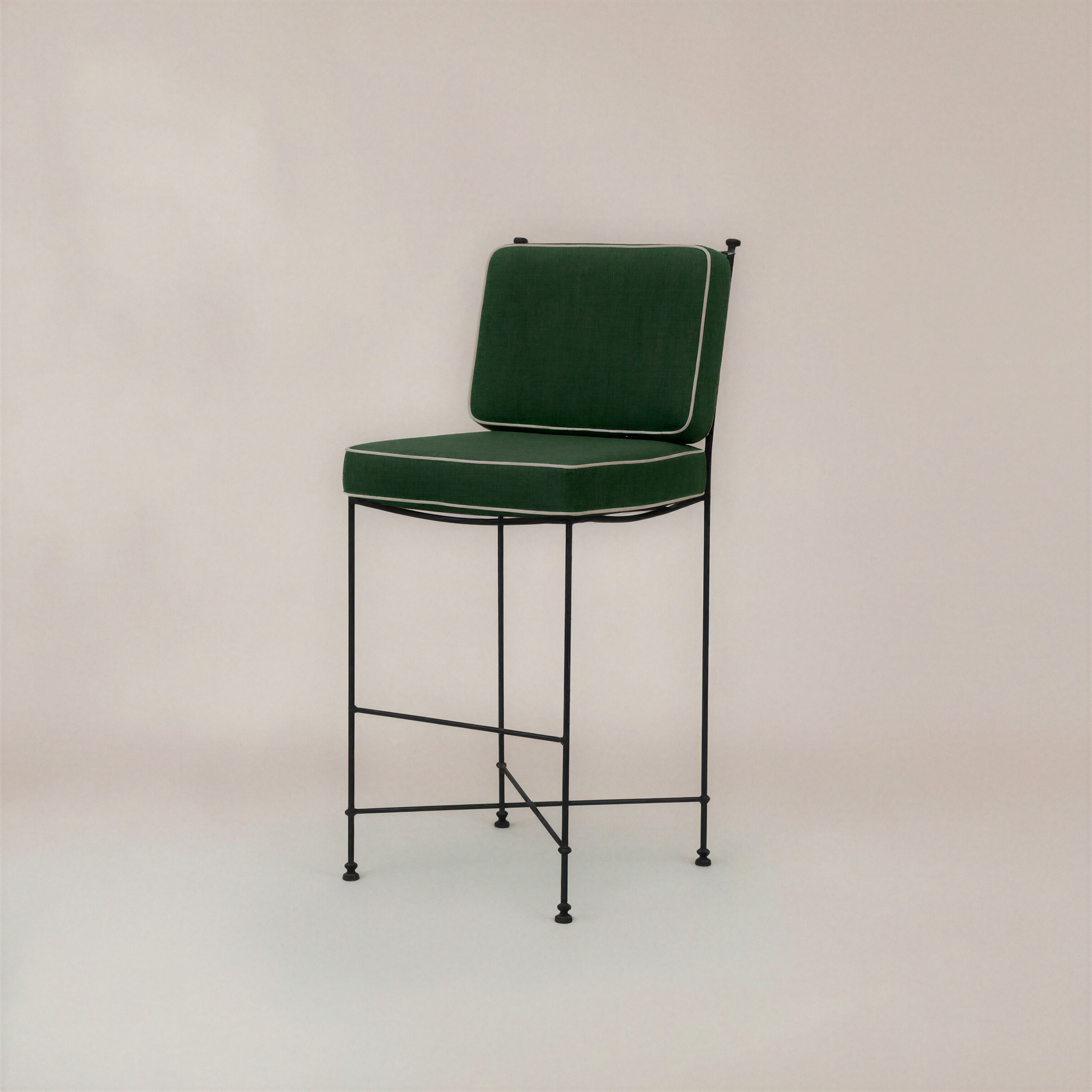Tabouret de bar d'extérieur Provence - Cadre noir