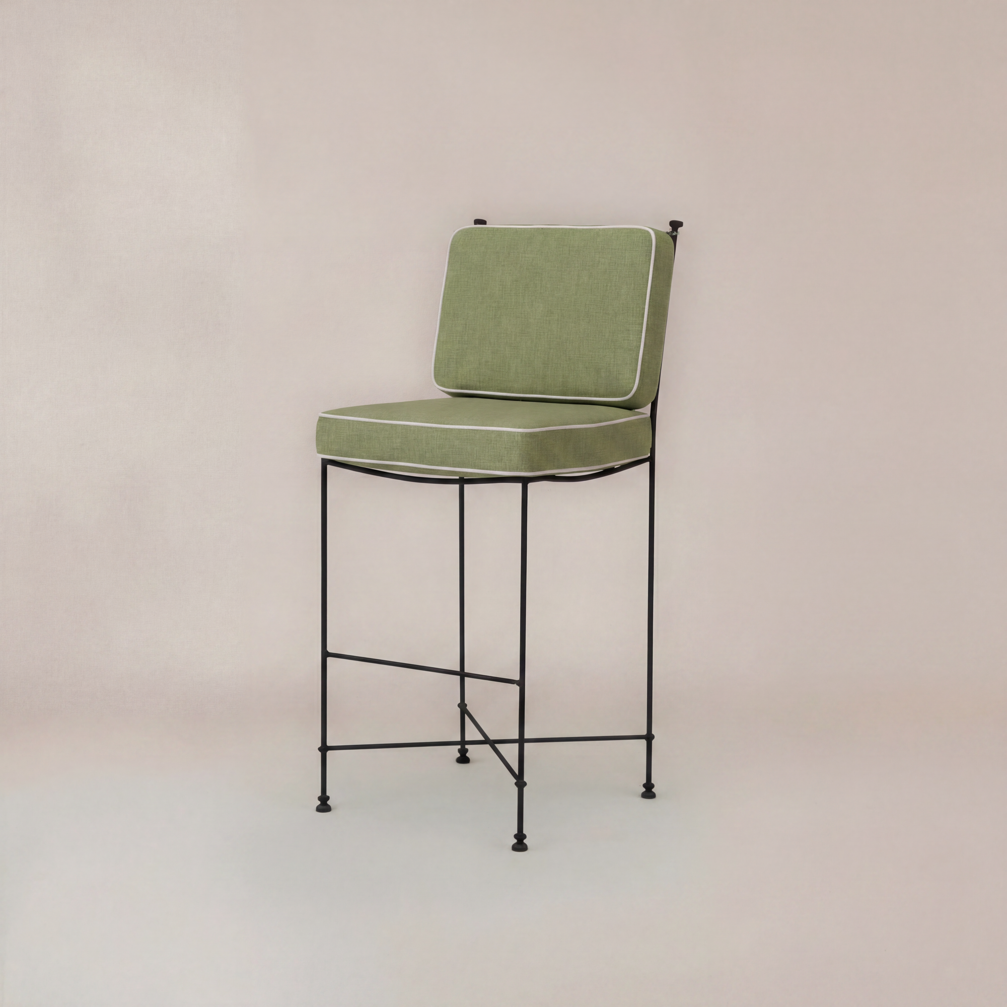 Tabouret de bar d'extérieur Provence - Cadre noir