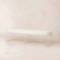 Banc d'extérieur Provence 70 - Cadre blanc