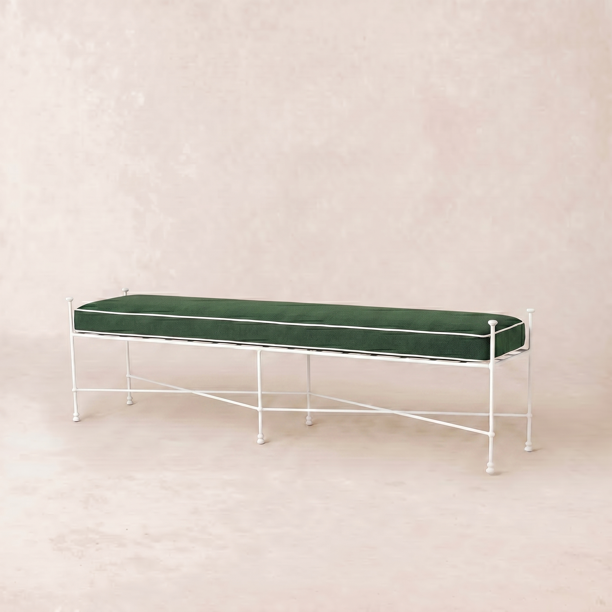 Banc d'extérieur Provence 70 - Cadre blanc