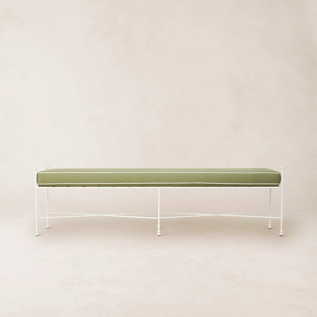 Banc d'extérieur Provence 70 - Cadre blanc