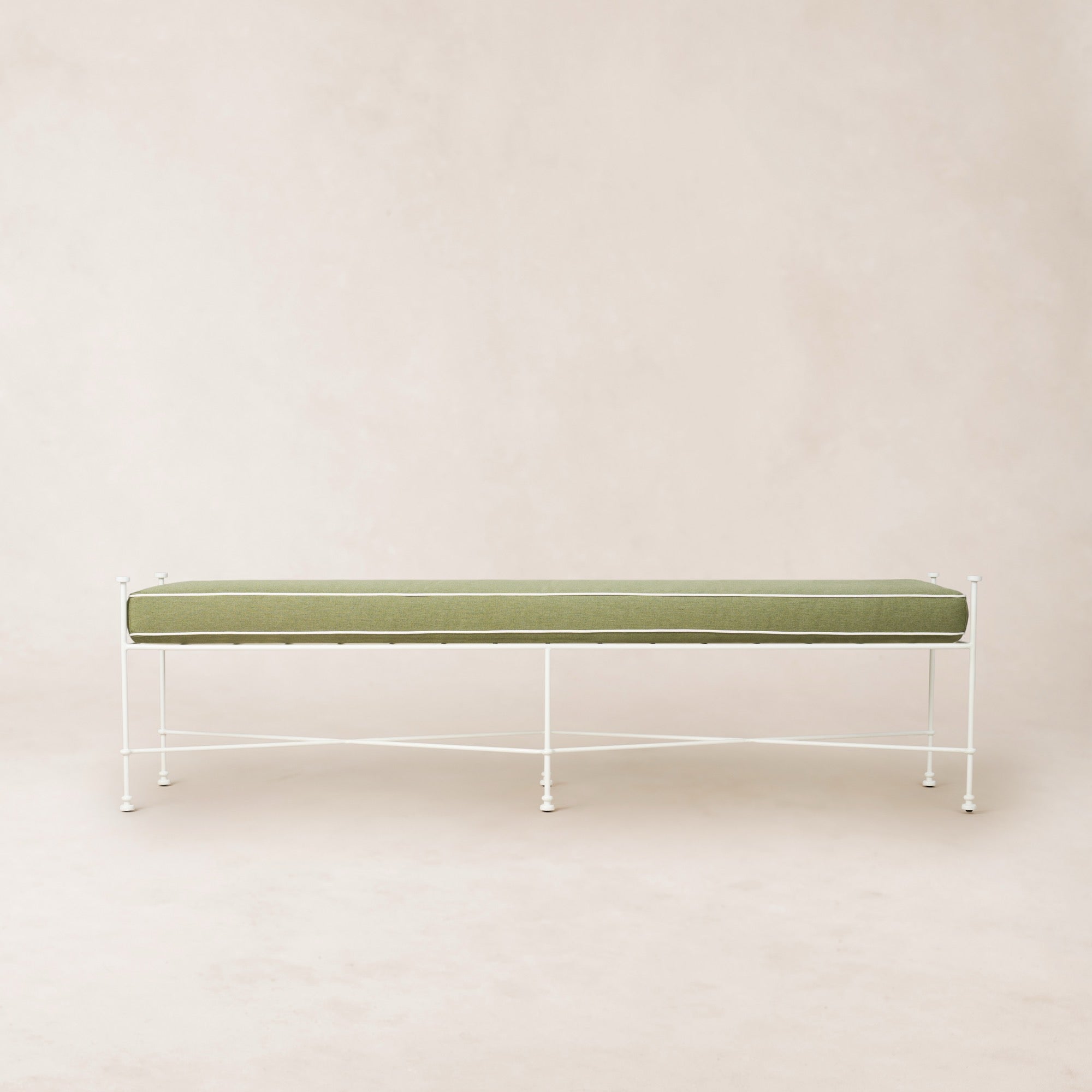 Banc d'extérieur Provence 70 - Cadre blanc
