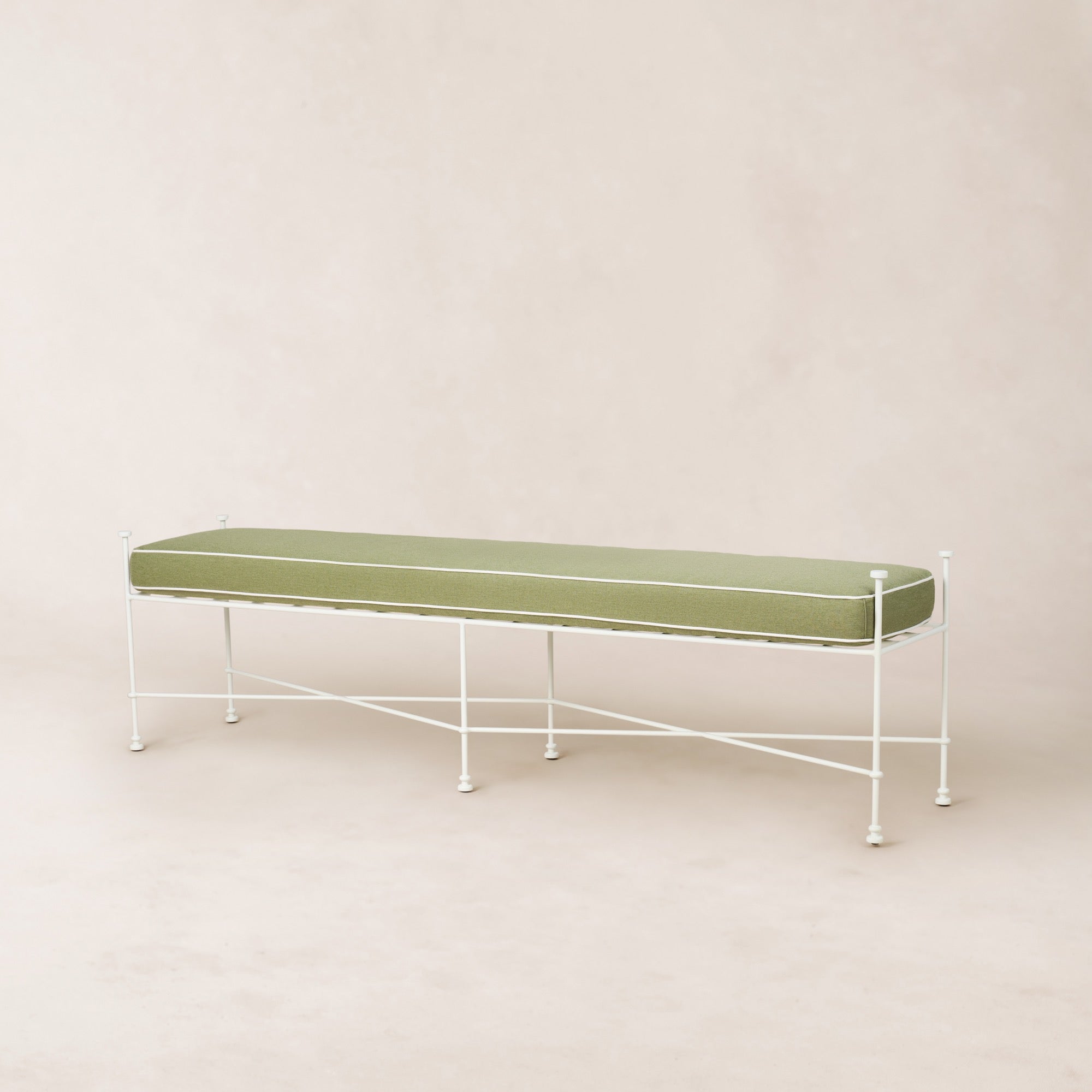 Banc d'extérieur Provence 70 - Cadre blanc