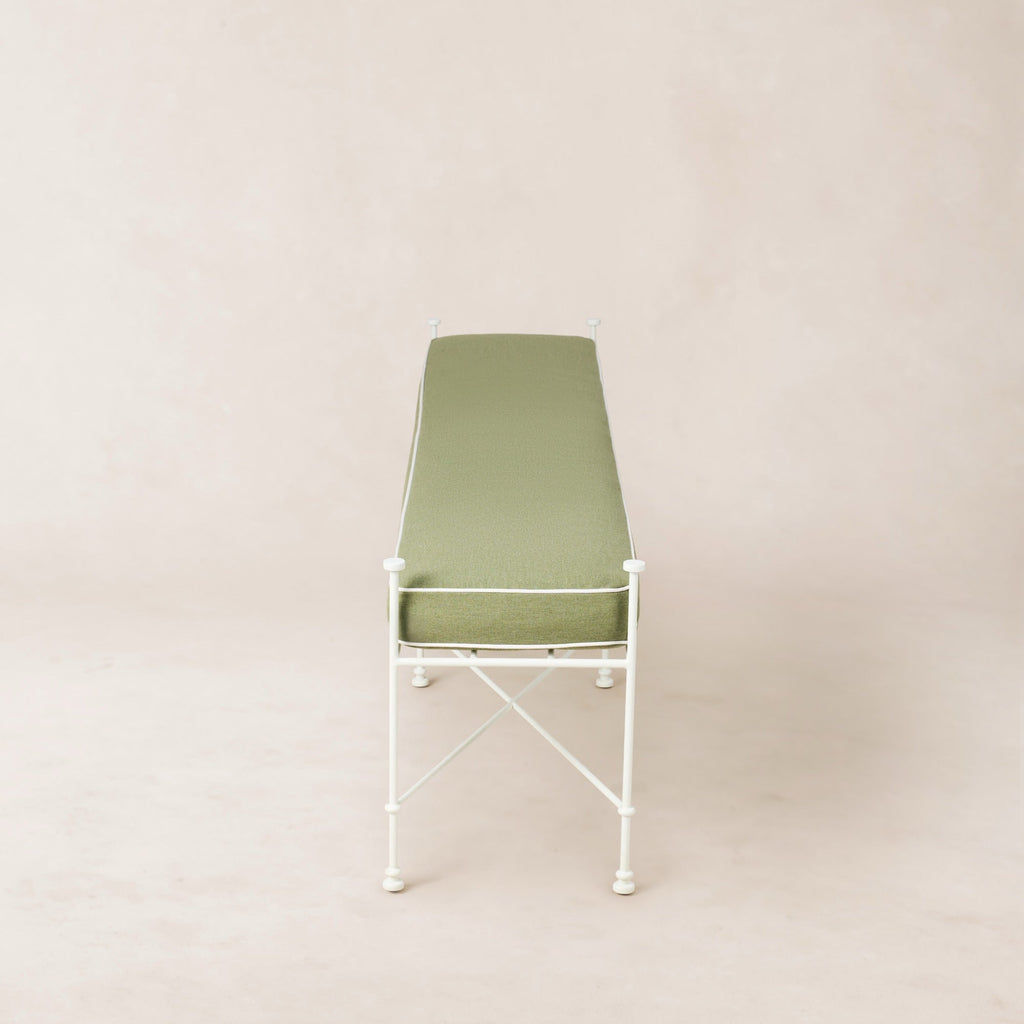 Banc d'extérieur Provence 70 - Cadre blanc