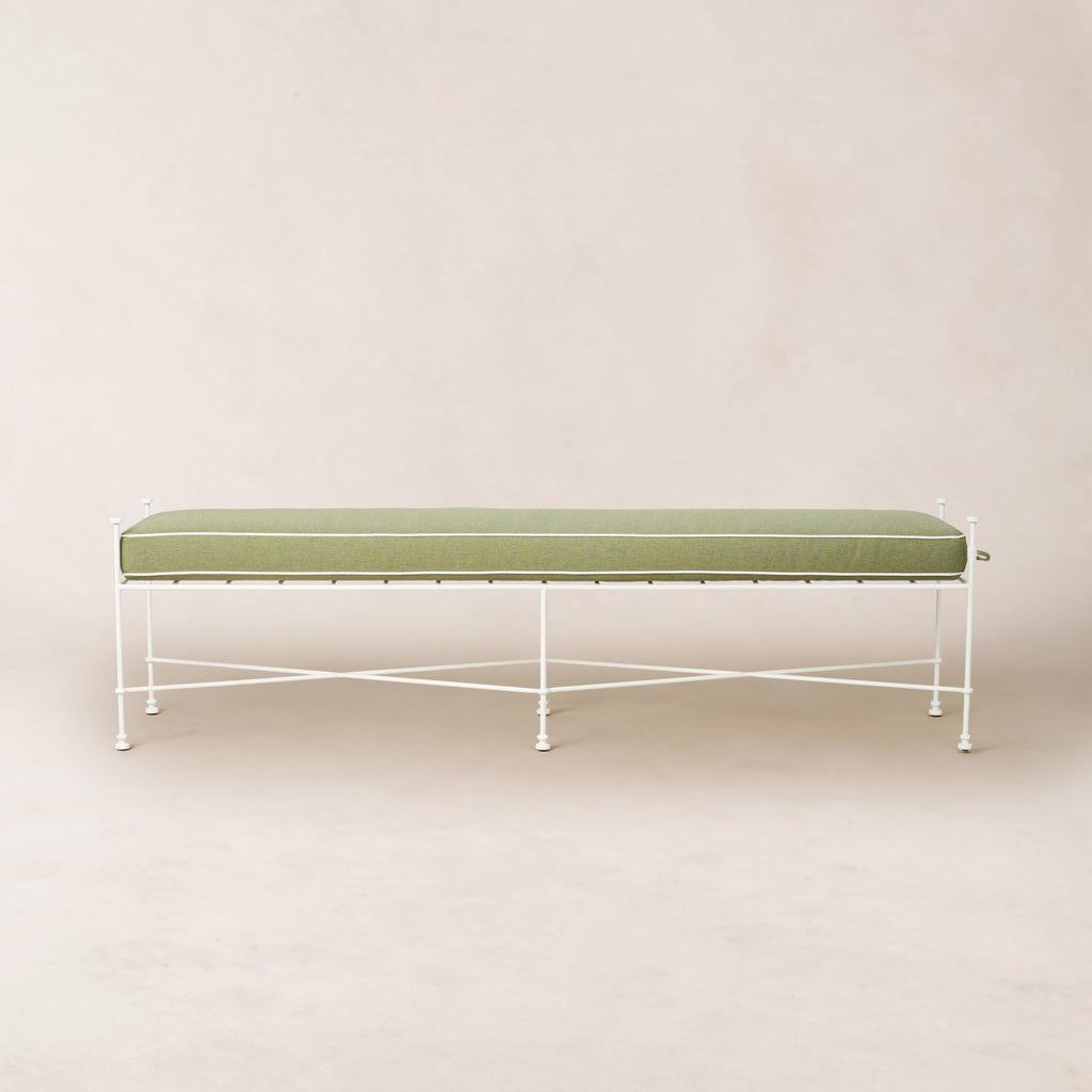 Banc d'extérieur Provence 70 - Cadre blanc