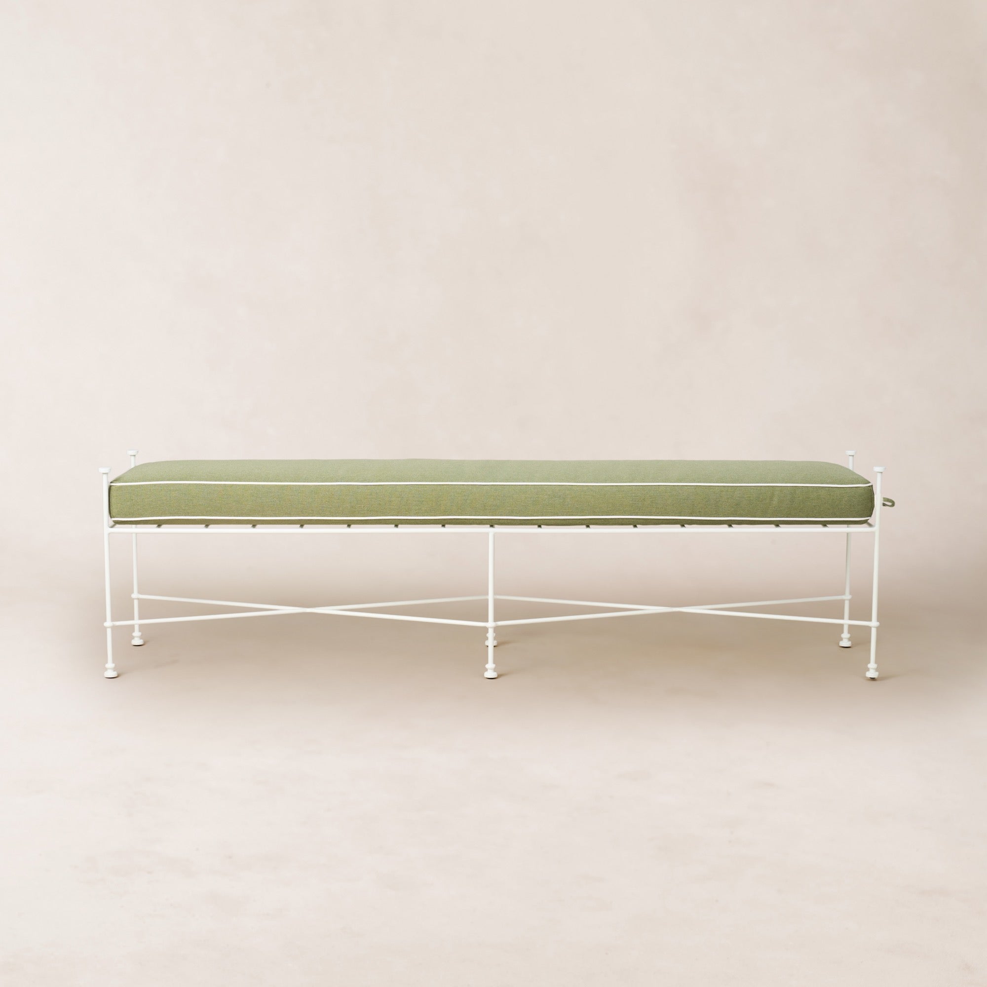 Banc d'extérieur Provence 70 - Cadre blanc