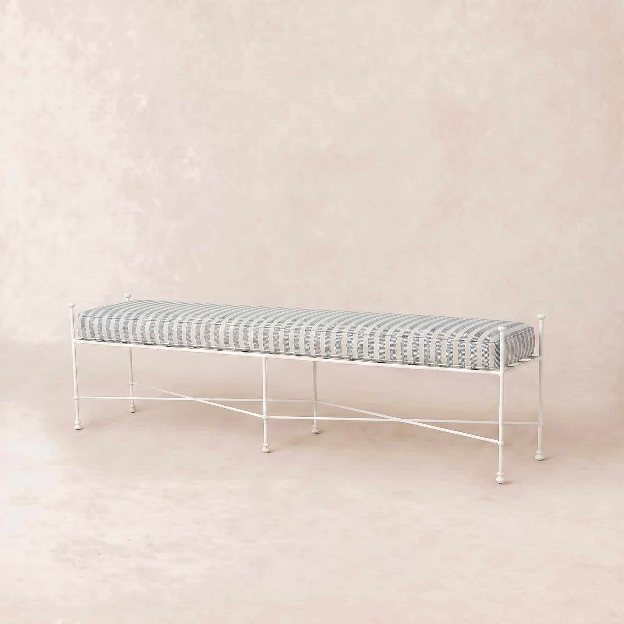 Banc d'extérieur Provence 70 - Cadre blanc