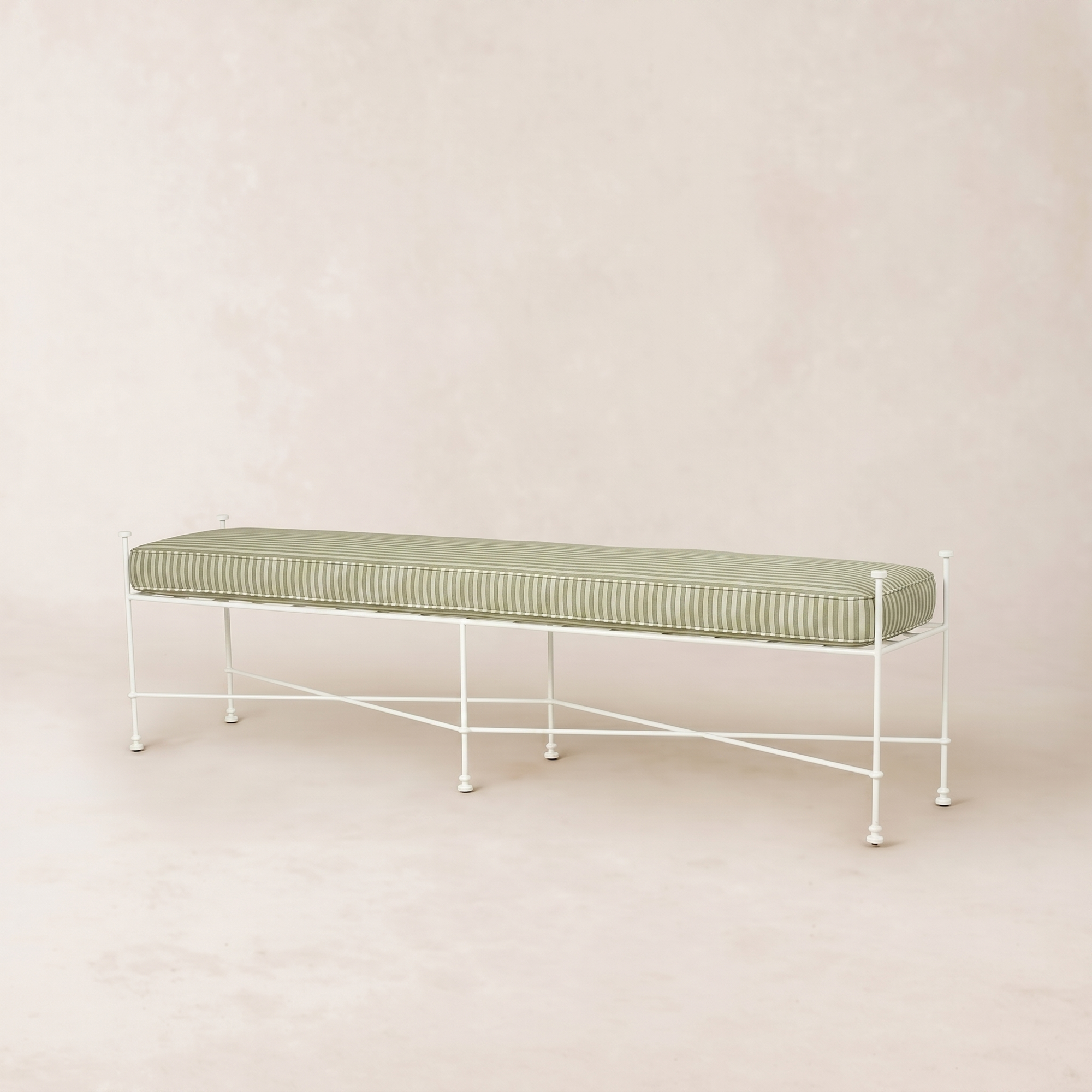 Banc d'extérieur Provence 70 - Cadre blanc