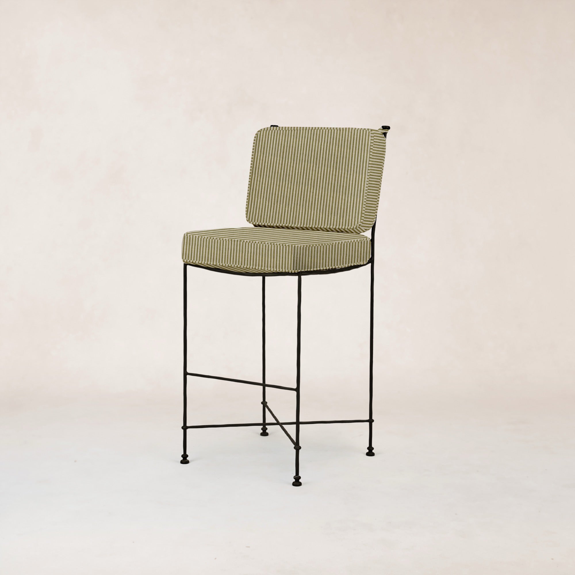 Tabouret de bar d'extérieur Provence - Cadre noir