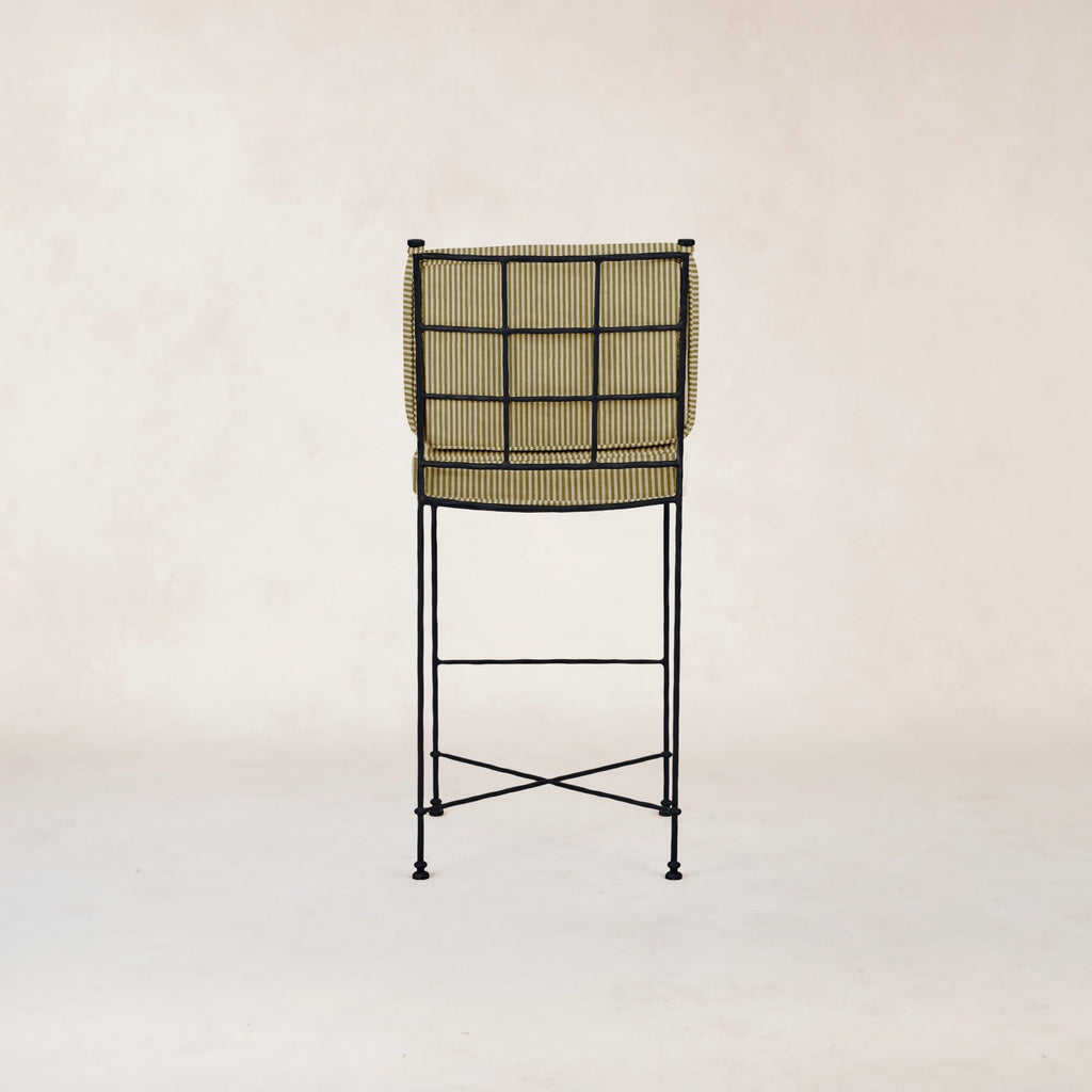 Tabouret de bar d'extérieur Provence - Cadre noir