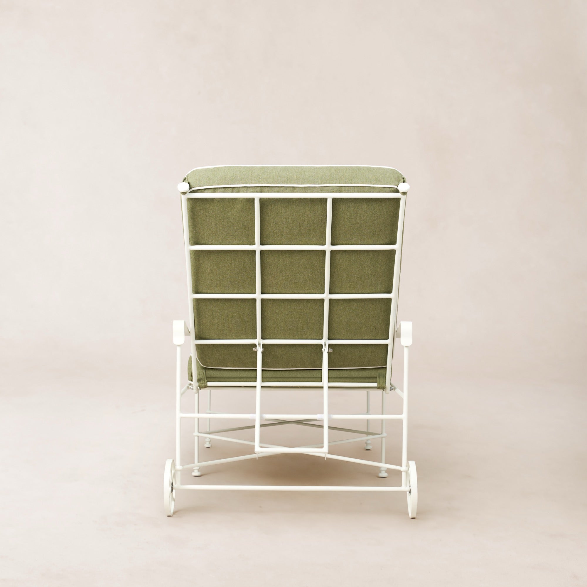 Chaise longue d'extérieur Provence - Cadre blanc