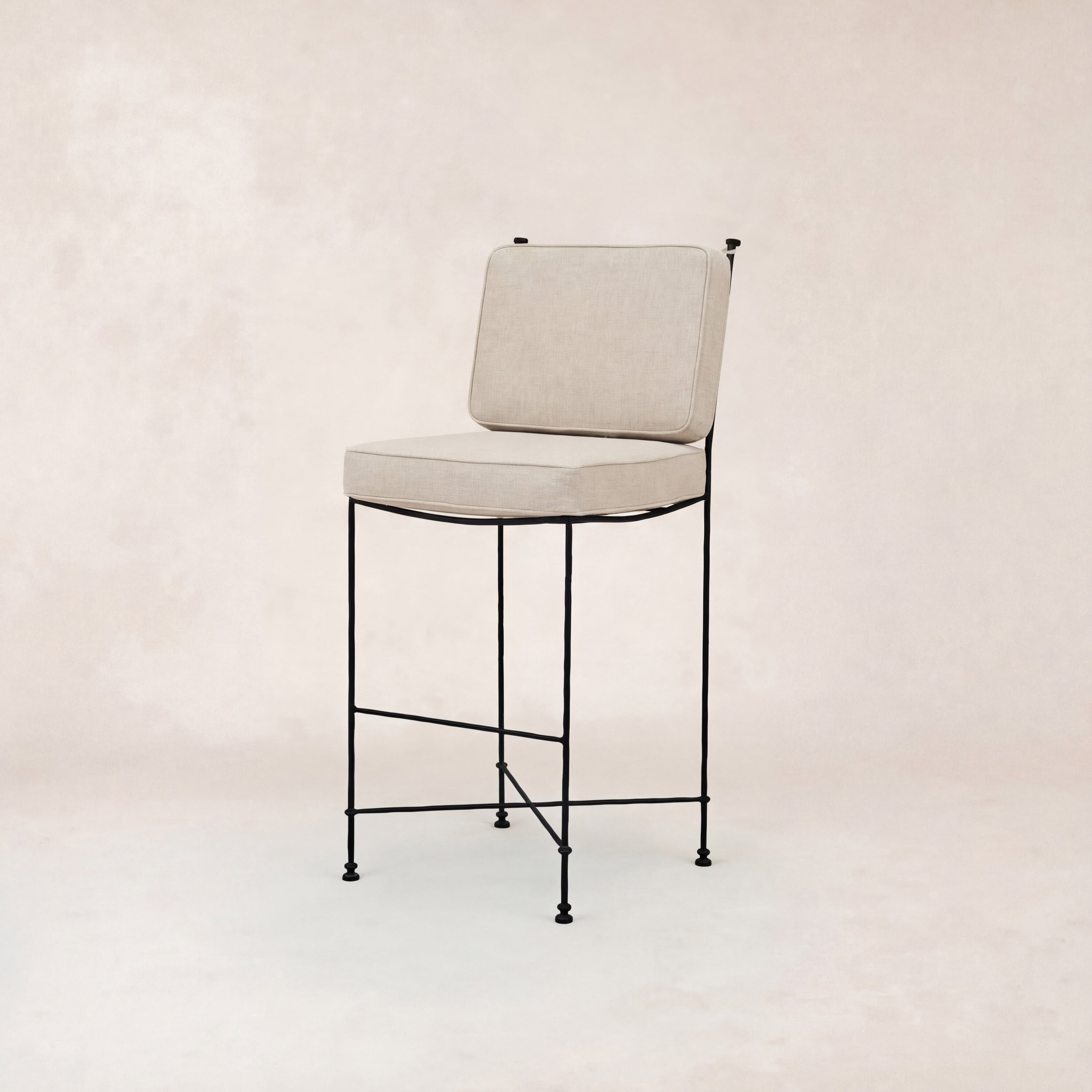 Tabouret de bar d'extérieur Provence - Cadre noir
