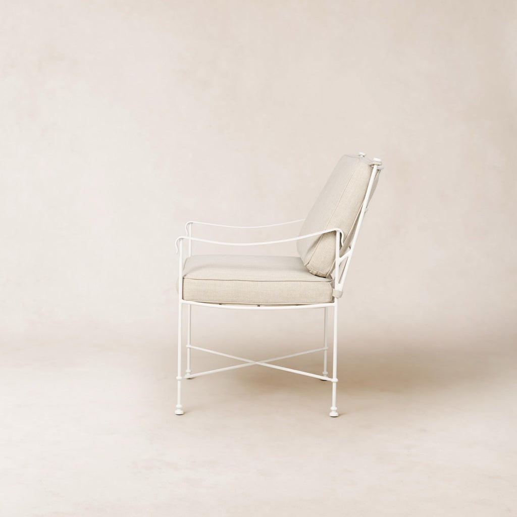 Chaise de salle à manger/salon de jardin Provence - Cadre blanc