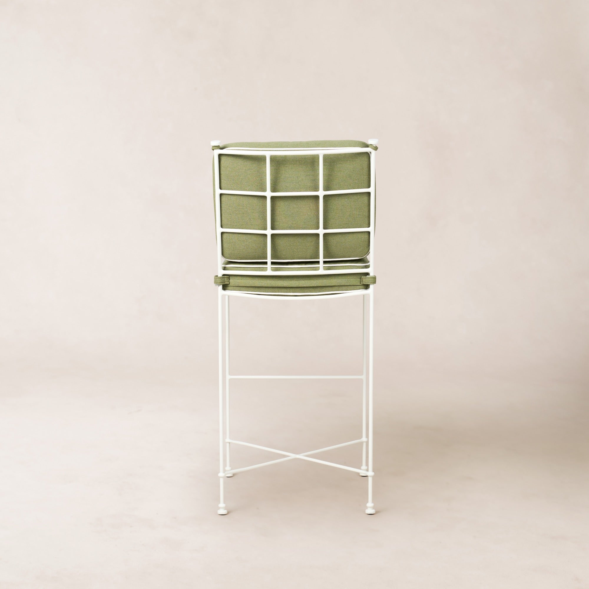 Tabouret de bar d'extérieur Provence - Cadre blanc