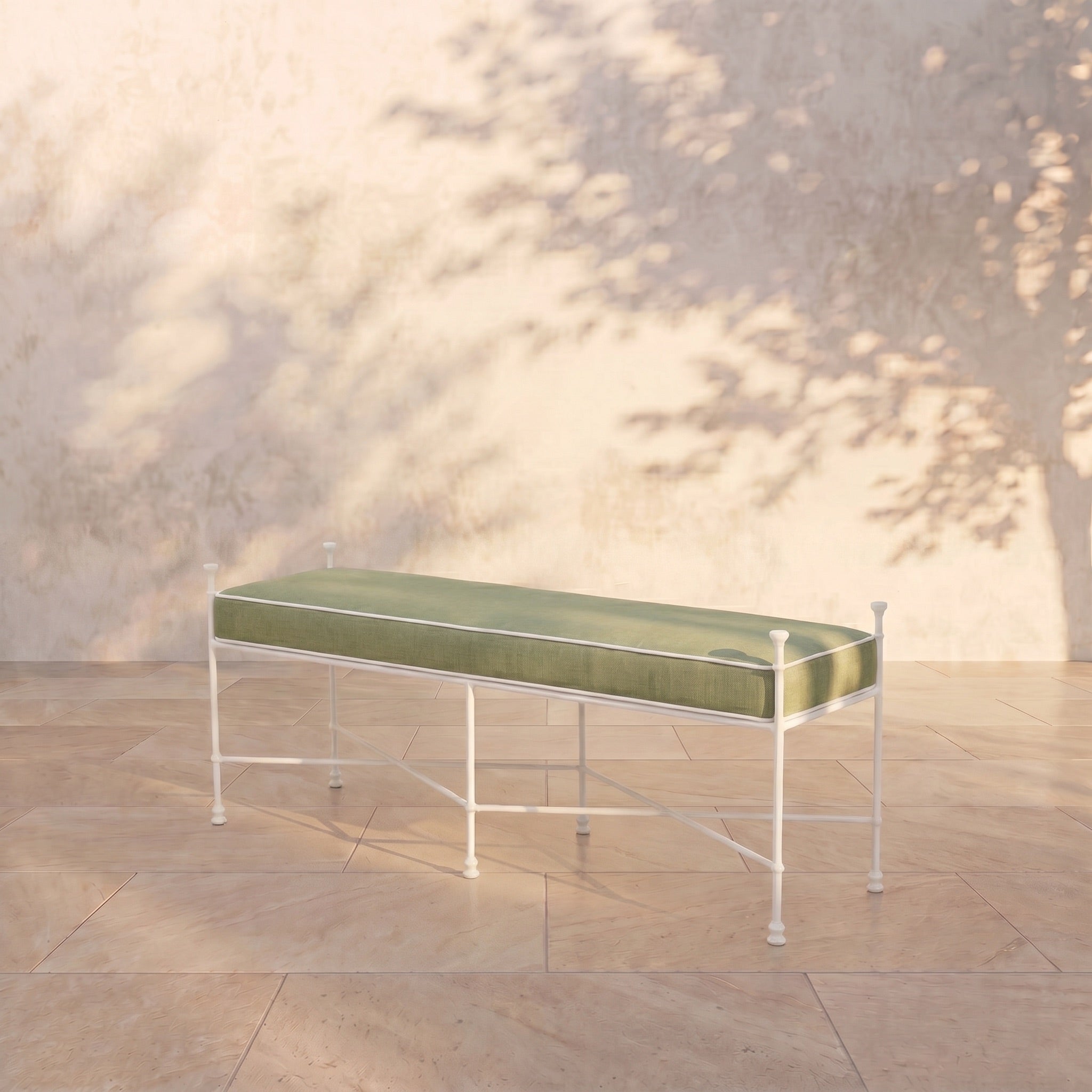Banc d'extérieur Provence 48 - Structure blanche