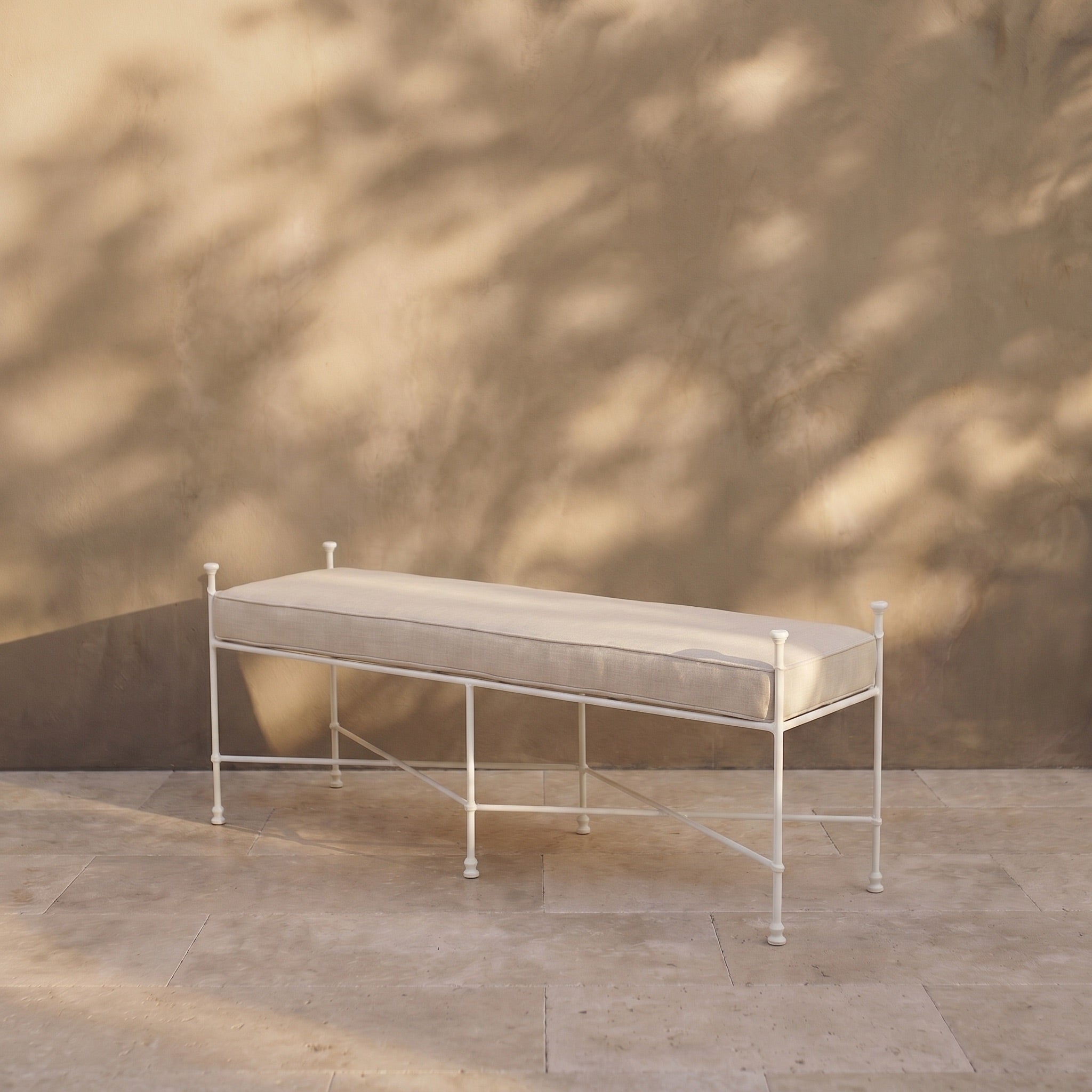 Banc d'extérieur Provence 48 - Structure blanche