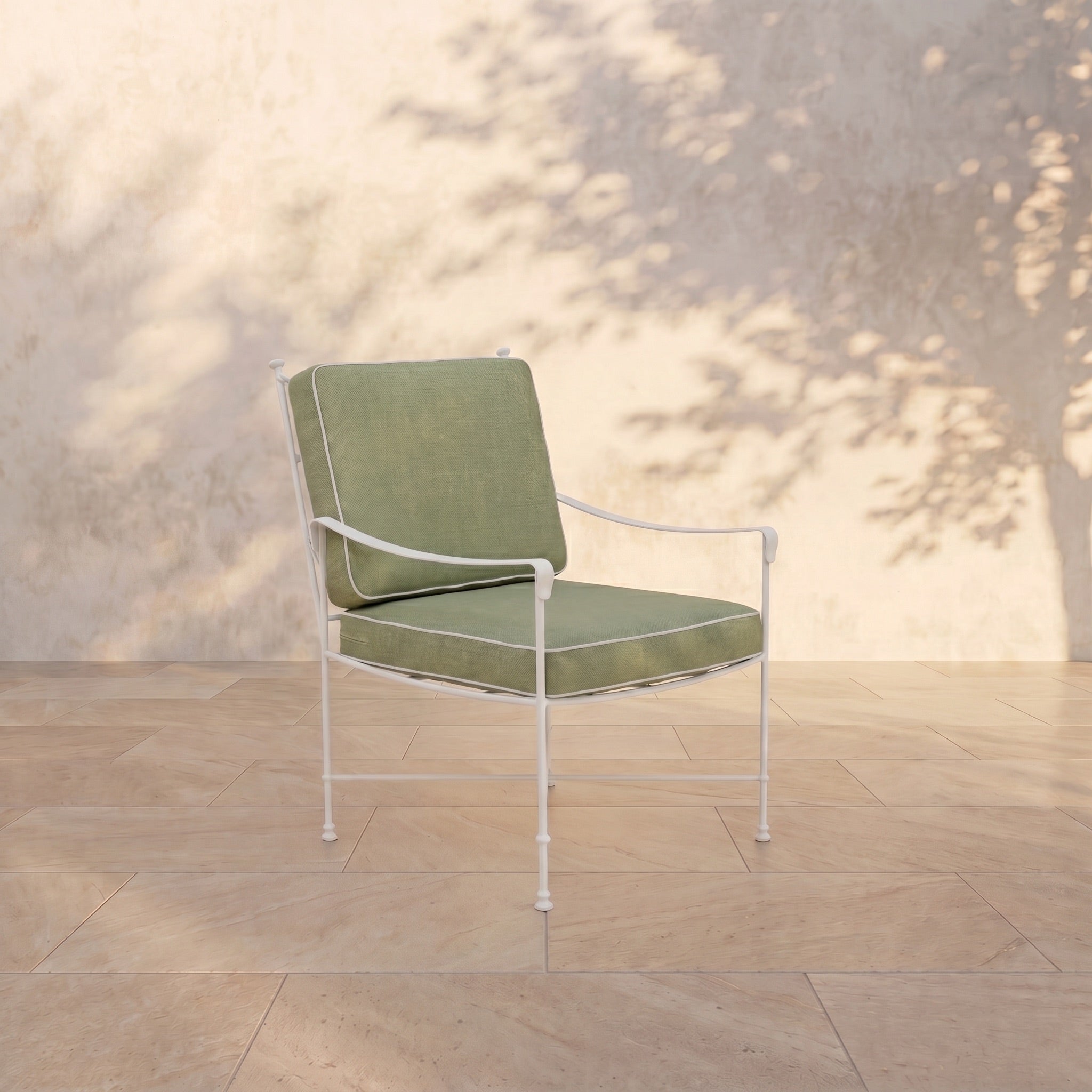 Chaise de salle à manger/salon de jardin Provence - Cadre blanc