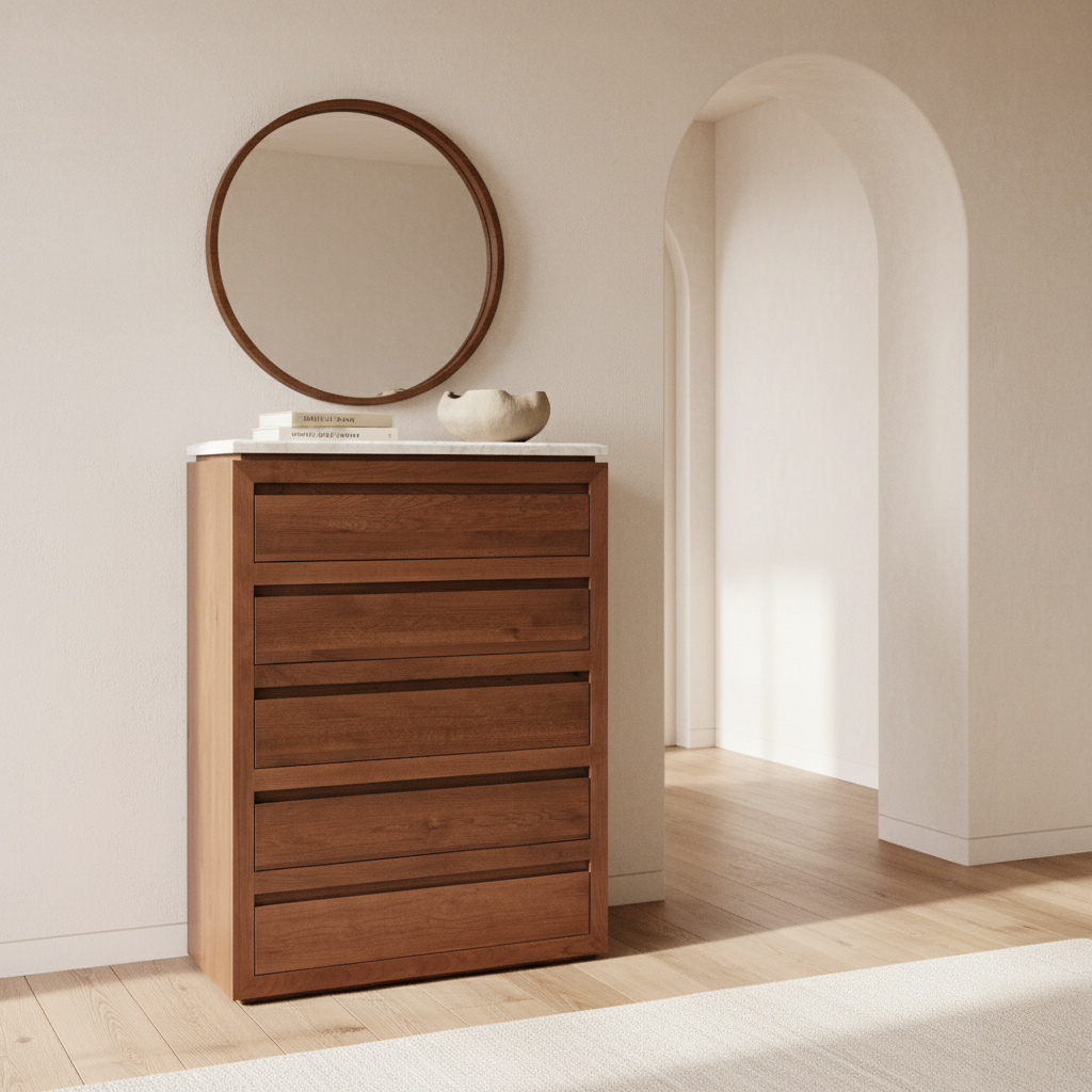 Commode 5 tiroirs Sofita - Mocha