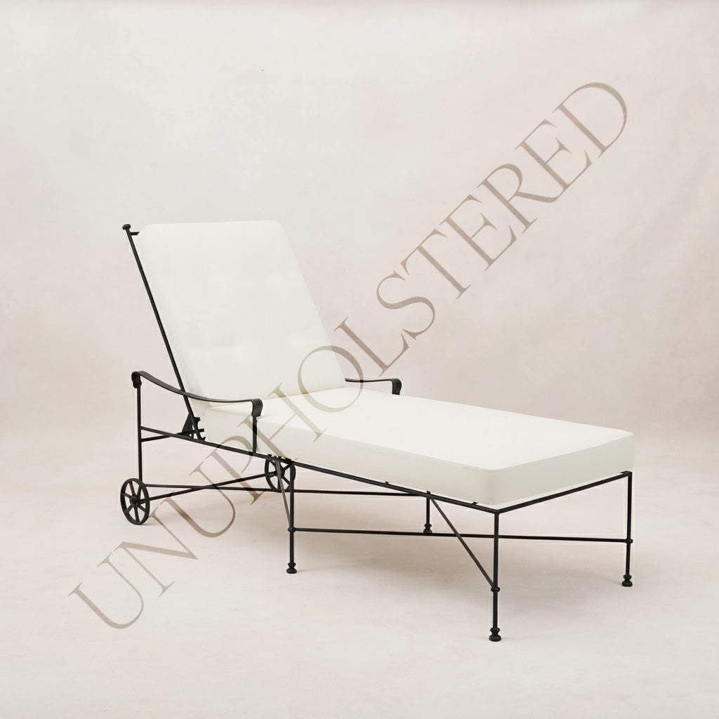 Chaise longue d'extérieur Provence - Cadre noir