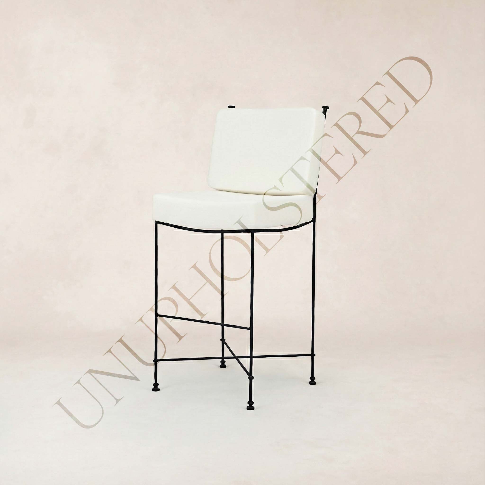 Tabouret de bar d'extérieur Provence - Cadre noir