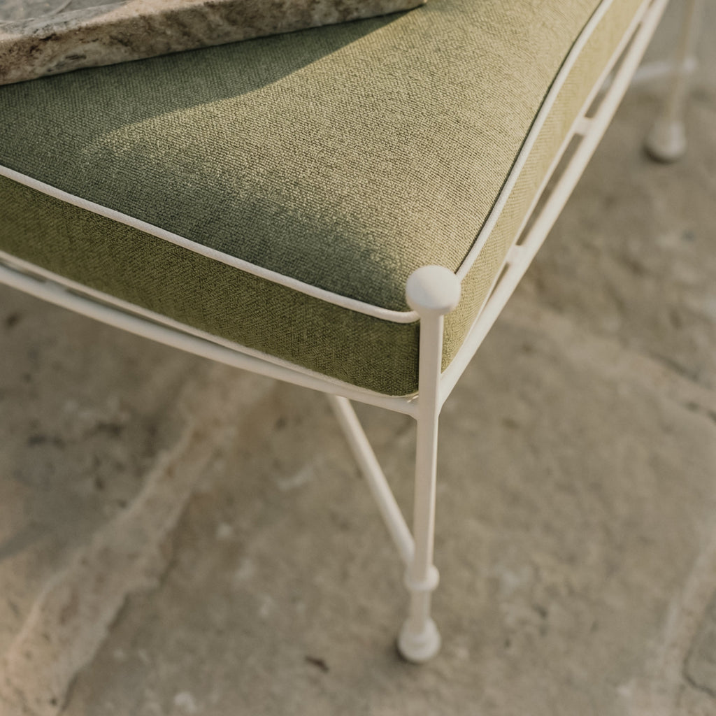Repose-pieds d'extérieur Provence - Structure blanche