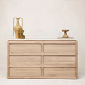 Commode Sofita en marbre - Chêne blanc
