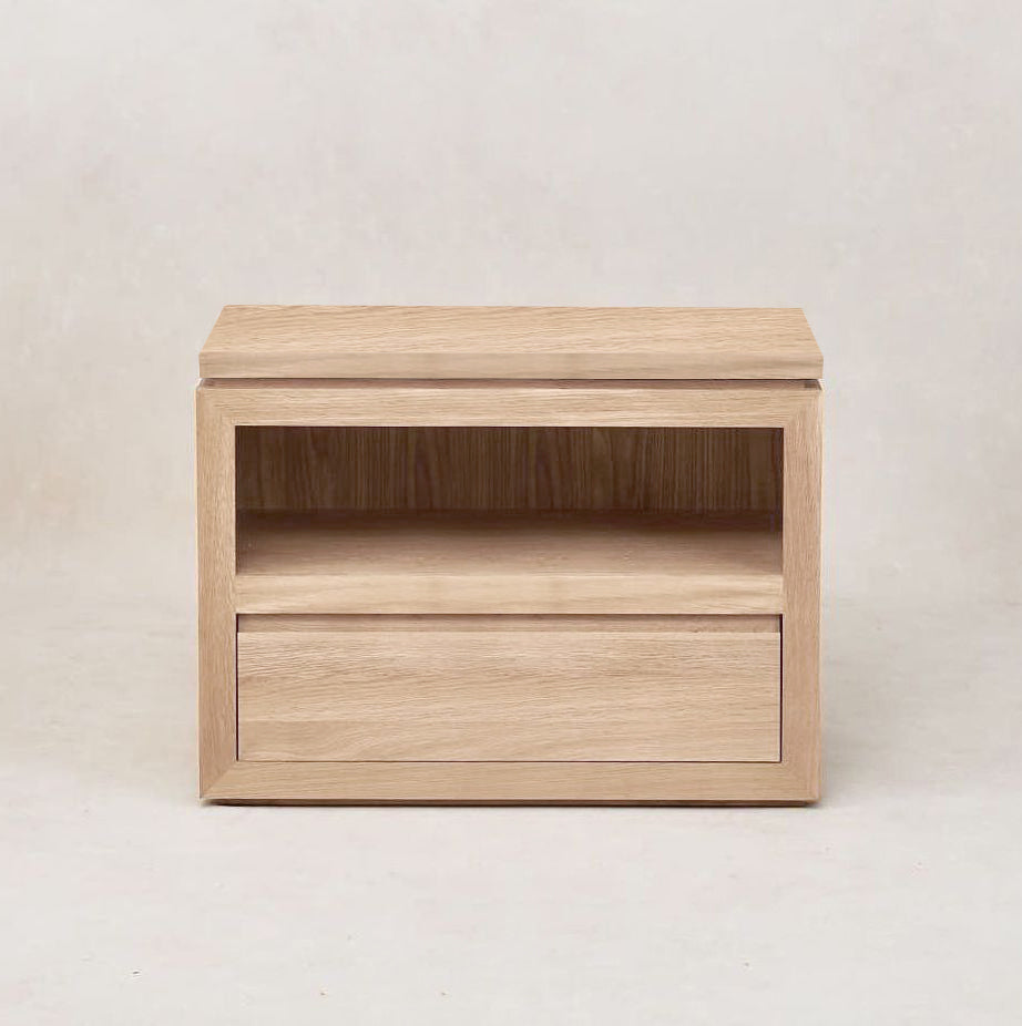 Table de chevet en bois Sofita - Chêne blanc