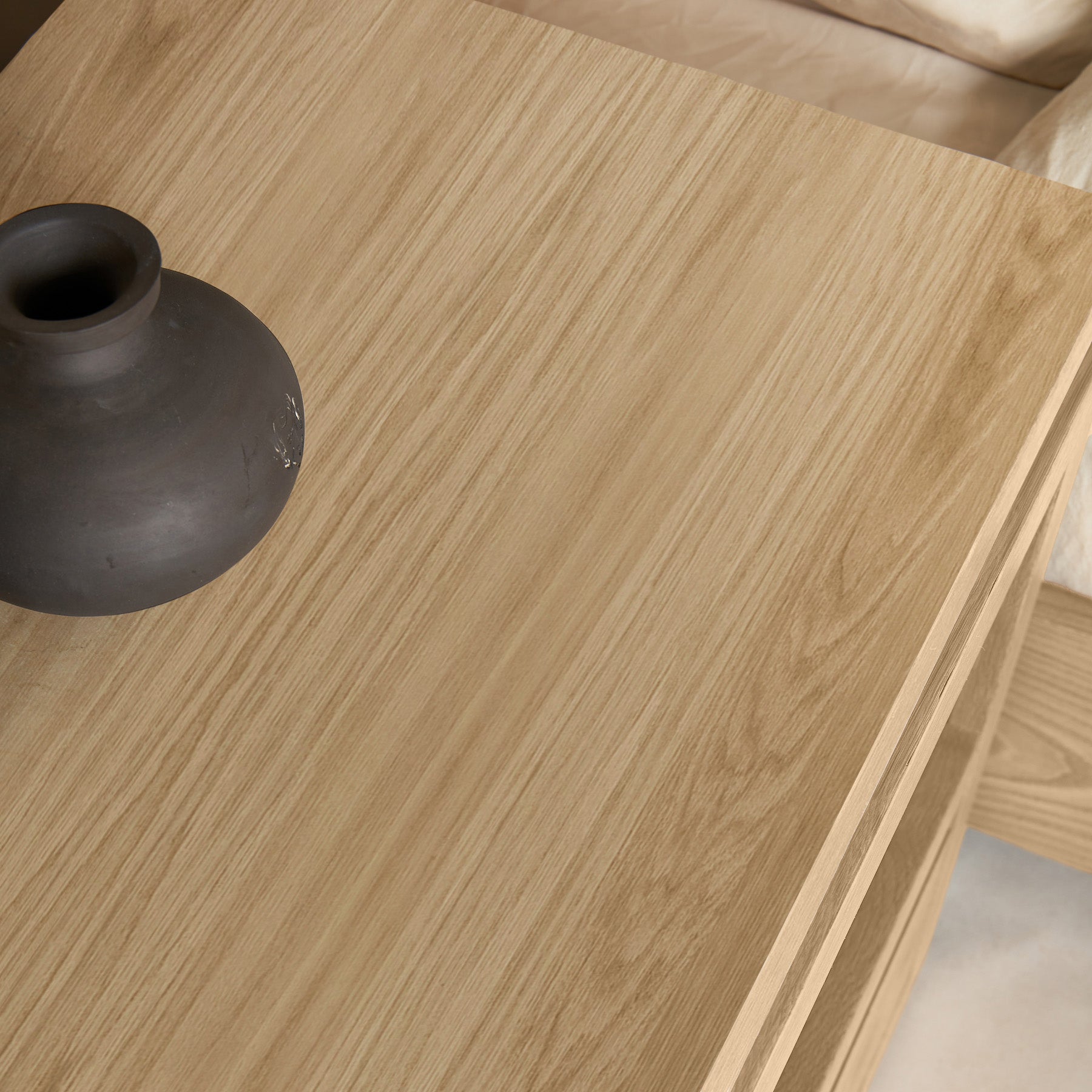 Table de chevet en bois Sofita - Chêne blanc