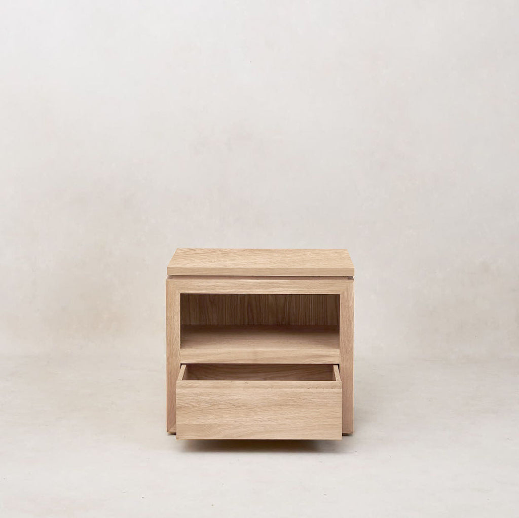 Table de chevet en bois Sofita - Chêne blanc